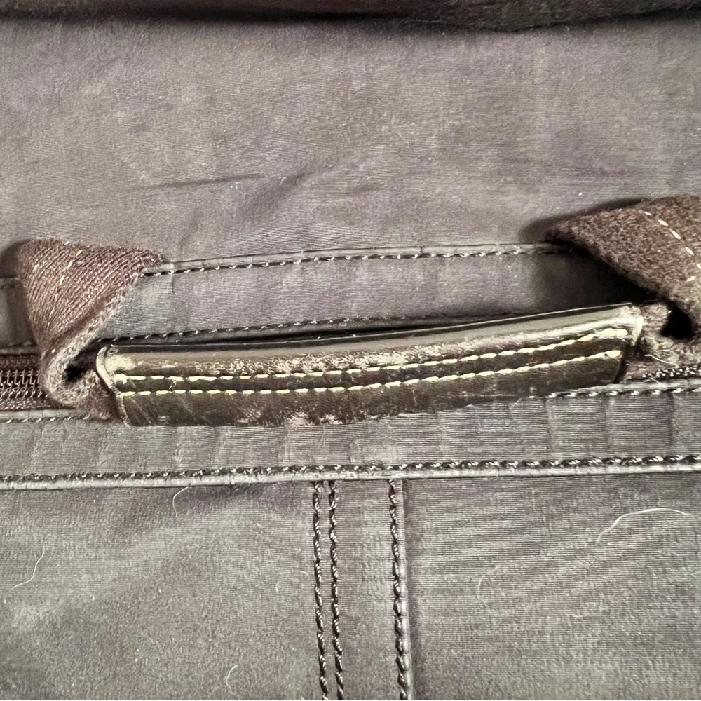 Coach Black Leather and Nylon Vintage Messenger - Briefcase Shoulder Bag - Picture 12 of 15